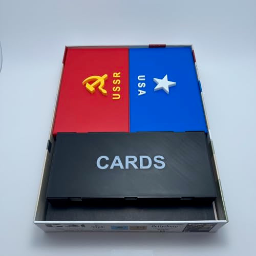 GamePartsPrint3D Board Game Insert Organizer for Twilight Struggle – Custom Card & Component Tray, Fast Setup, Secure Storage