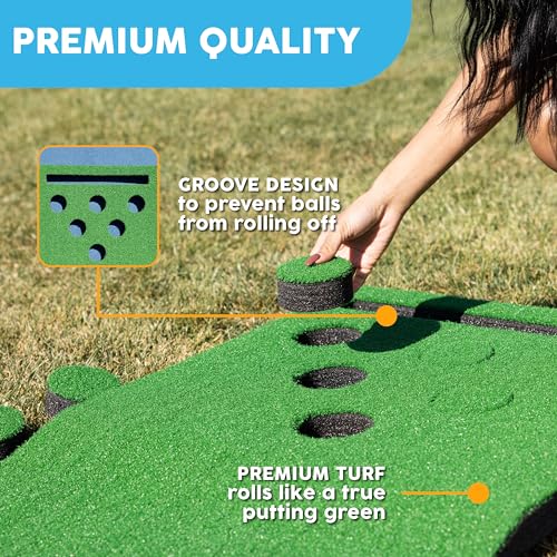 MD Sports Big Sky Putting Green Golf Training Games Pong Style, Perfect for Golf Game Practice - style: 12 Ft. Golf Putting Game