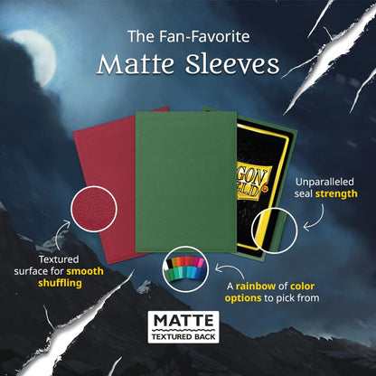 Dragon Shield | Standard Size Card Matte Sleeves | 100 CT - Smooth & Tough Premium TCG Sleeves | Compatible with Pokemon, Flesh & Blood, One Piece & Magic the Gathering | Magenta - color: Magenta