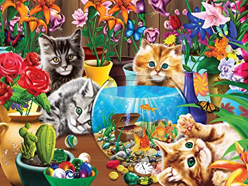 MasterPieces 400 Piece Jigsaw Puzzle for Adults, Family, Or Youth - Marvelous Kittens - 18"x24" - style: Marvelous Kittens
