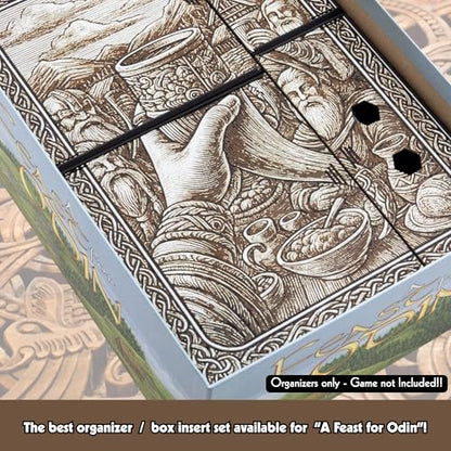 Organizer for A Feast for Odin Unofficial – Includes Token Trays, Card Storage & Player Components – Fast Setup & Cleanup – Fits Base Game (and Norwegians Expansion)