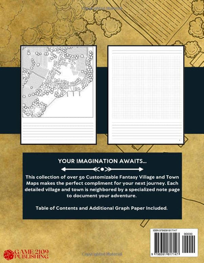 Fantasy Town and Villiage Maps for Role Playing Game Masters: Collection of Over 50 Customizable Town and Village Maps for Role Playing Games ( TTRPG ... Game Map Collections for Game Masters)