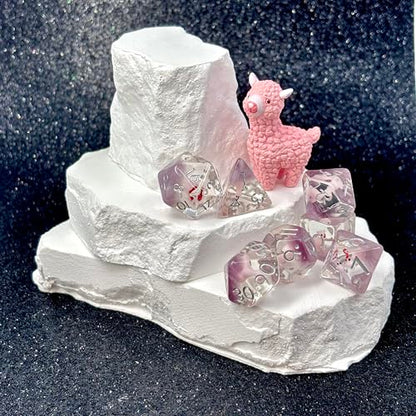 Sage's Portal Animal Familiars Resin DND Dice Set Polyhedral Dice Set for Dungeons and Dragons RPG Pathfinder Tabletop TTRPG (Llama+ Figurine) - color: Llama + Mini Figure, style: Dice Set +Mini Figure