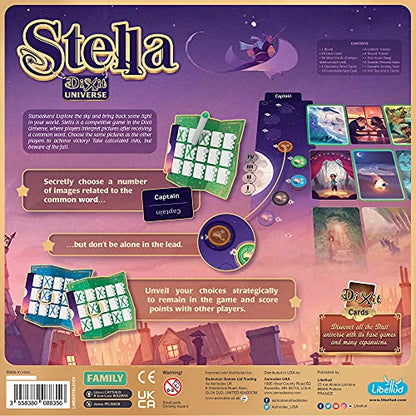 Asmodee Stella: Dixit Universe Board Game - Competitive Sky Exploration Image Association and Strategic Guessing, Fun Family Game for Kids and Adults, Ages 8+, 3-6 Players, 30 Min Playtime - style: Stella