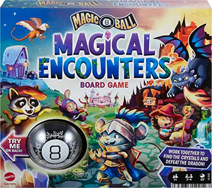 Mattel Games Magic 8 Ball Magical Encounters Board Game for Kids & Families, Cooperative Player Game with Real Magic 8 Ball - style: Board Game