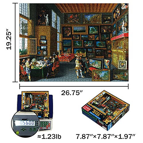 MaxRenard Game Jigsaw Puzzle 1000 Pieces for Adult Oil Painting Collection Cognoscenti in A Room Hung with Pictures Famous Artwork Toy - color: A037