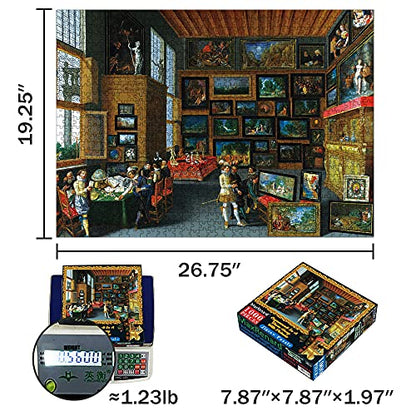 MaxRenard Game Jigsaw Puzzle 1000 Pieces for Adult Oil Painting Collection Cognoscenti in A Room Hung with Pictures Famous Artwork Toy - color: A037