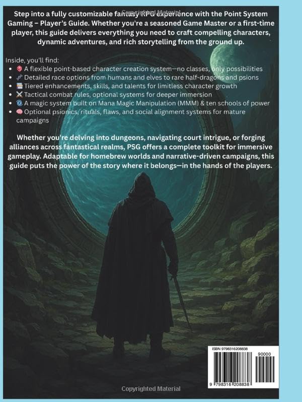 Point System Gaming - Player's Guide: RPG Essentials: A step-by-step guide for new players, covering mechanics, character creation, and role-playing tips. (Core Rules)