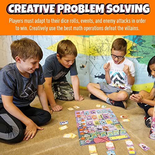 Outnumbered: Improbable Heroes Board Game - A Mensa Award Winning Superhero Math Game | Fun & Educational Game for Kids, Adults, and Families | STEM Toy to Learn Multiplication & Division