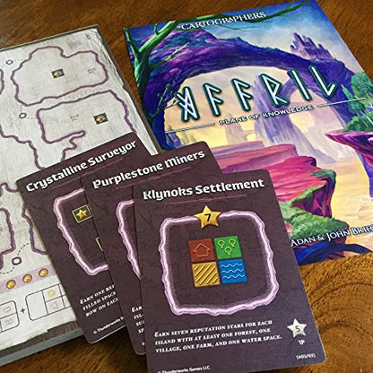 Cartographers: Map Pack 2, Affril | Expansion for The Award-Winning Game of Map Drawing | Strategy Flip and Write Fantasy Board Game | Family Board Game for 1-75 Players Ages 10+ by Thunderworks Games - style: Pack 2