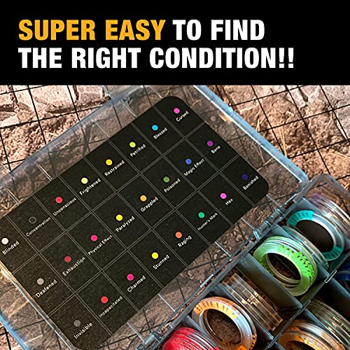 TIDYBOSS DND Ultimate Player Set -3X Double Sided Battle Board 24x36-6 Terrains, Dry Erase Markers, Eraser, Dice and 8 Clips with 96 Condition Rings -RPG Battle Terrain Dungeons and Dragons Set