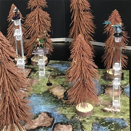 Kalami Flying Mini Combat Riser for DND with 1" Base | Acrylic Flight Stand for Miniature Characters in Tabletop RPG Terrain - size: 1 in-Standard