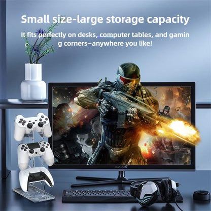 Controller Stand 3 Tiers , Universal Controller Holder Headphone Stand, Headset Holder, Acrylic Controller Display Stand Compatible with Xbox, PS5, PS4, NS - Ideal Desk Mount for Gamers,Transparent - color: Transparent