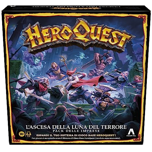 Avalon Hill, HeroQuest Rise of the Terror Moon Companies Pack to Play You Must Have the HeroQuest Base Game System Roleplay Game - style: THE ASCESS OF THE EARTH MOON