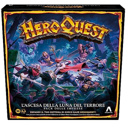 Avalon Hill, HeroQuest Rise of the Terror Moon Companies Pack to Play You Must Have the HeroQuest Base Game System Roleplay Game - style: THE ASCESS OF THE EARTH MOON