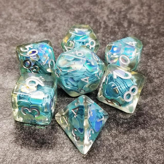 Sage’s Portal Cantrips DND Dice Set - Round Edge Resin 7-PC Polyhedral DND Dice Set for Dungeons and Dragons D&D RPG Tabletop TTRPG (Unbound Creation) - color: Unbound Creation