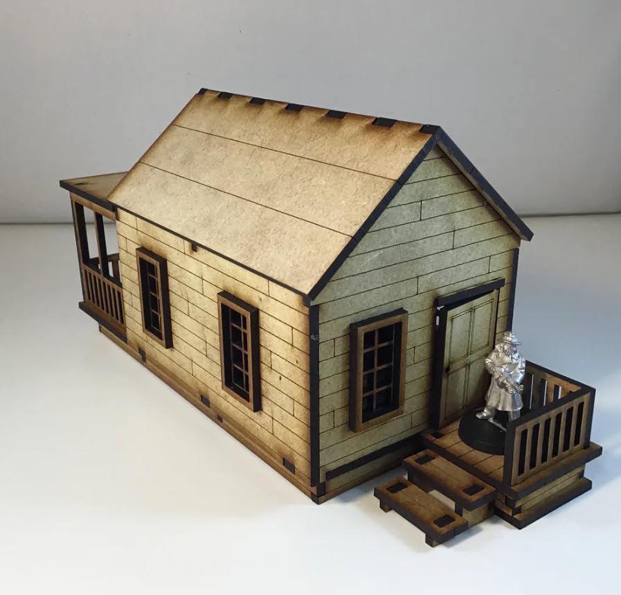 Shotgun House 28mm Terrain Building MDF Miniature Tabletop Gaming RPG Modern Wargames