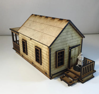 Shotgun House 28mm Terrain Building MDF Miniature Tabletop Gaming RPG Modern Wargames