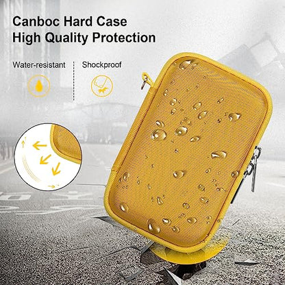 Canboc Carrying Case for Canon PowerShot G7 X Mark III/ G7X Mark II/ G7X Digital Camera, Point and Shoot Vlogging Camera Bag, Zipper Mesh Pocket fits USB Cable, Batteries, Yellow - color: Yellow