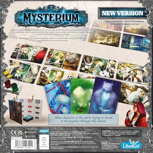 Mysterium Board Game (2025 Refresh) | Cooperative Psychic Mystery Game, Updated Components & New Cards for Family Kids & Adults, Ages 10+, 3-7 Players, 45 Mins - style: New Edition