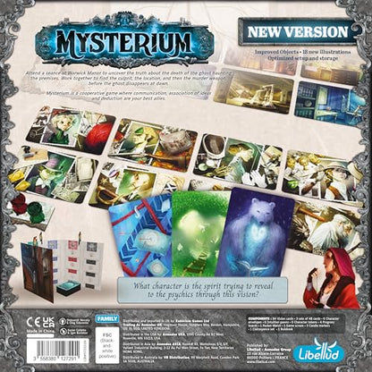 Mysterium Board Game (2025 Refresh) | Cooperative Psychic Mystery Game, Updated Components & New Cards for Family Kids & Adults, Ages 10+, 3-7 Players, 45 Mins - style: New Edition