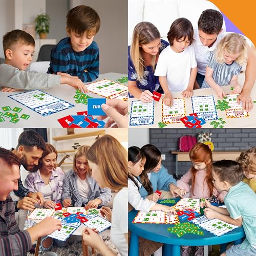 Sight Word Bingo Game, 144 Sight Words Learn to Read Level 1 & Level 2 Bingo Board Game Dolch's & Fry's Words Lists for Kindergarten and Preschool, Grade 1st, 2nd, Kids 4-8 (Up to 25 Players) - style: Sight Word Level 1 & Level 2-A