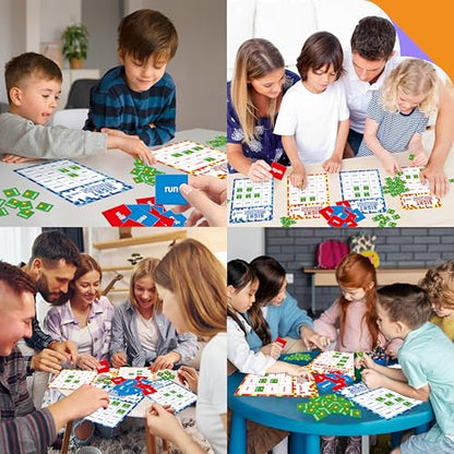 Sight Word Bingo Game, 144 Sight Words Learn to Read Level 1 & Level 2 Bingo Board Game Dolch's & Fry's Words Lists for Kindergarten and Preschool, Grade 1st, 2nd, Kids 4-8 (Up to 25 Players) - style: Sight Word Level 1 & Level 2-A