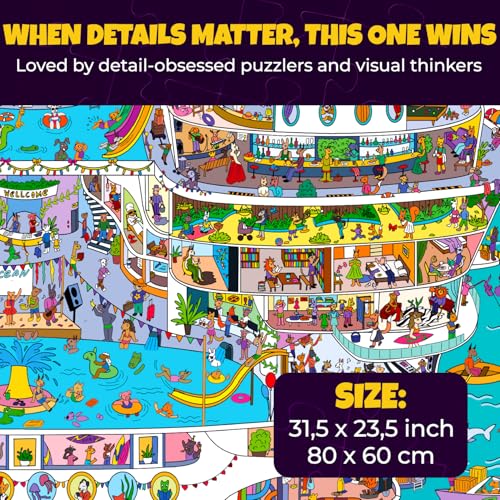 1000 Piece Puzzle for Adults – Jigsaw Puzzles for Adults 1000 Pieces | Cruise Vistas Stunning Scenic Animal Puzzles - Premium Box Packaging - Extra Fun Challenges - Great Gift for Relaxation - color: Cruise Vistas