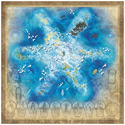 Atlantis Rising Playmat – Stitched Neoprene Board Game Mat for Atlantis Rising 2nd Edition | Flooded Island Artwork, Resource Areas & Immersive Table Presence