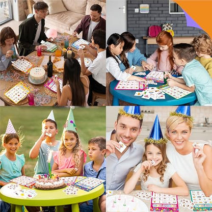 SpriteGru Birthday Bingo Game, 25PCS Bingo Board Card, 25 Players Birthday Party Game Set for Kids or Adults, Party Favor Decoration Supplies - style: Birthday Bingo Game