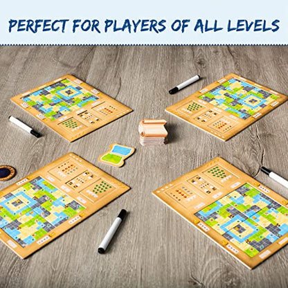 Ravensburger Explorers – an Easy to Learn Flip and Write Strategy Game for Ages 8 and Up