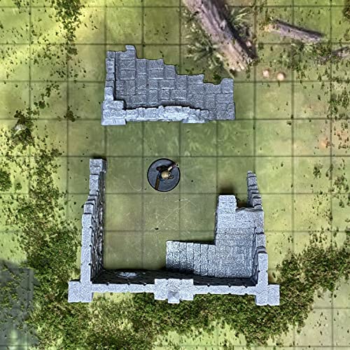 Building Ruins Set 3A Terrain for Tabletop Role Playing Games 28mm Scale