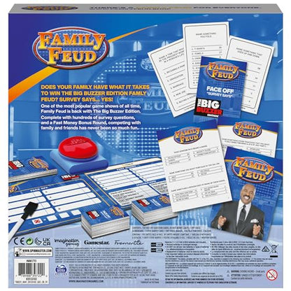Spin Master Family Feud Big Buzzer Game, Amazon Exclusive “Buzz in” with The Electronic Buzzer Board Game for Hilarious Family Fun, Ages 8 and up - color: Includes Buzzer
