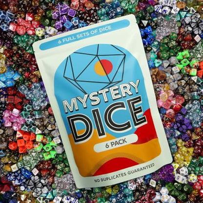 1985 Games Mystery Dice, Set of 7 Polyhedral Dice, Wide Range of Patterns, Gaming Dice, Suitable for Role Playing, Table Games (Pack of 6) - color: Mystery Dice, size: Pack of 6