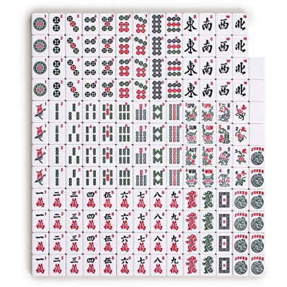 Yellow Mountain Imports Set of 166 American Mahjong Tiles, Pepper (Tiles Only Set) - color: Pepper Green