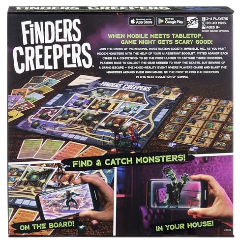 Micro Games of America™ Finders Creepers Board Game an App-Vanced™ Game – Hunt Digital Monsters with Your Phone, 2-4 Players, Ages 8+