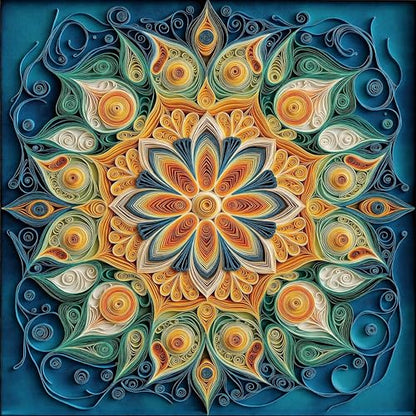 Jigsaw Puzzles for Adults 1000 Pieces, Mandala Flowers | Bohemian Mandala Flower with Symmetrical Petals Pattern, Challenging Floral Puzzle, Square 22.5x22.5 Inches - color: Mandala Flowers