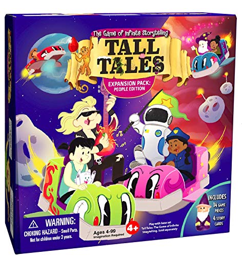 SCS Direct, Tall Tales Story Telling Board Game Expansion Pack: People Edition - 14 New Educational Game Pieces & 4 Story Cards - Promotes Creativity & Language Skills, School Activities - Game Night - color: People Expansion Pack