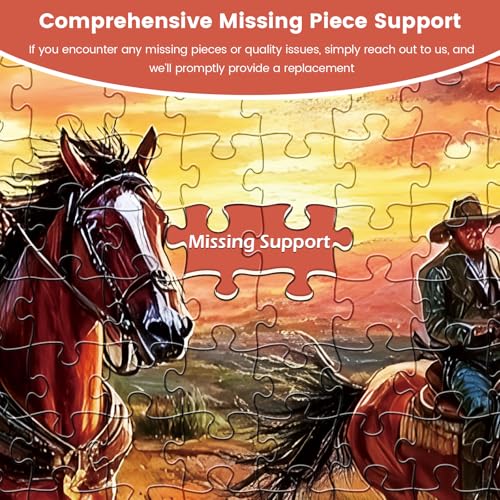 500 Piece Puzzles for Adults, Wild Horses Jigsaw Puzzles 500 Pieces, Beautiful Sunset Sky Jigsaw Puzzles, Challenging Puzzle Home Decor Birthday Party Gift for Adults Seniors Age 14+ - style: Horse