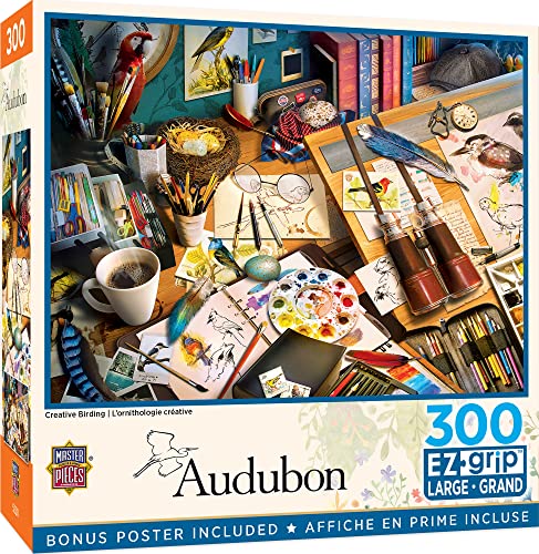 MasterPieces 300 Piece EZ Grip Jigsaw Puzzle - Creative Birding - 18"x24" - style: Creative Birding