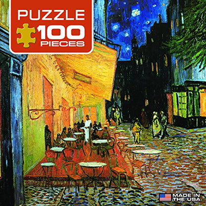 EuroGraphics Cafe at Night by Vincent Van Gogh Mini Puzzle (100-Piece) - size: 100 Piece Puzzle, style: EuroGraphics Cafe at Night by Vincent Van Gogh Mini Puzzle (100-Piece)