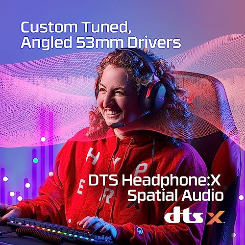 HyperX Cloud III 3.5mm Wired Gaming Headsets with Mic Noise Cancelling DTS Headphone:X Memory Foam 53mm Drivers Aluminum Frame for PC PS4 PS5 Xbox Nintendo Mac Mobile Gaming Headphones (Renewed)
