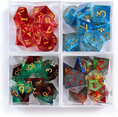 1985 Games Sharp Edge Polyhedral Dice Set – Mystery RPG Dice for Dungeons & Dragons & Tabletop RPGs | Pack of 6 - color: Resin Mystery Dice, size: Pack of 6