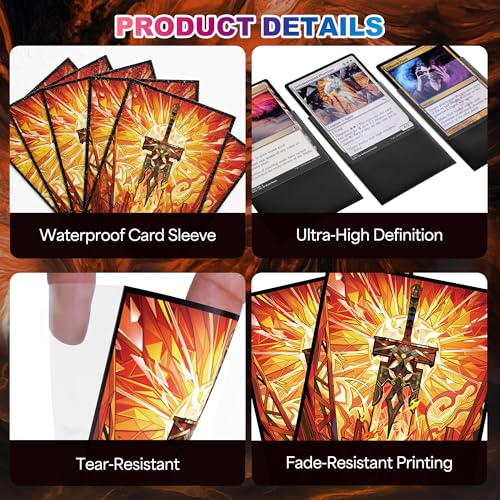UAONO MTG Card Sleeves 100ct - Fantasy - Art Card Sleeves Deck Protector, Clear Front & Matte Textured Back, Sleeves for Magic The Gathering - color: Fantasy