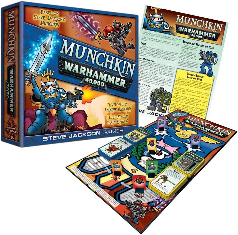Steve Jackson Games Munchkin Warhammer 40,000 | Strategic Battles with Warhammer Crossover Humor, Grimdark Parody for 3-6 Players, Ages 12+, 60-120 Minutes - style: Munchkin: Warhammer 40000