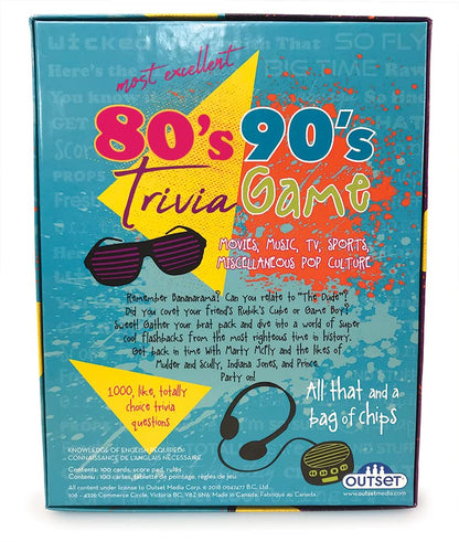 80’s 90’s Trivia Party Game (Amazon Exclusive) – Contains 1,000 Questions - 2 or More Players for Ages 12 and up by Outset Media.