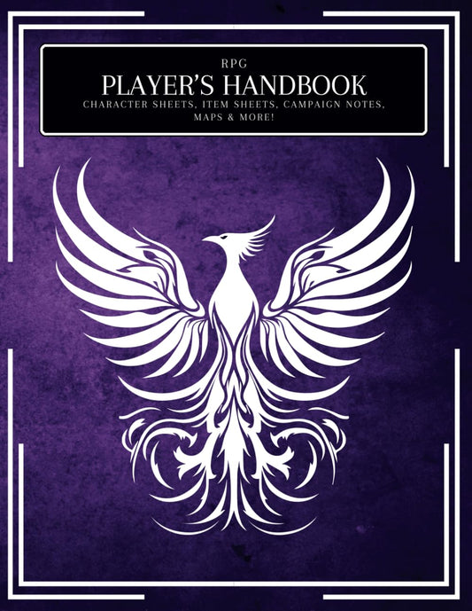 RPG Player's Handbook: Character Sheets, Campaign/Session Notes, Maps & More!