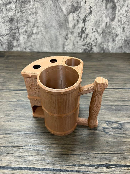 MunnyGrubbers - Mug Dice Tower - No Paint Odorless Insulated Cup Can Dice Tower - (Random 7PCS D20 Dice Set Included) - Dice Jail - Dice Holder - Dungeons and Dragons - DND Gift - (Black) - color: Black