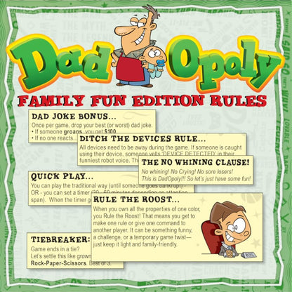 DadOpoly – The Hilarious Family Board Game for Dads and Kids, Family Night Laughs, and Dad Humor Fun