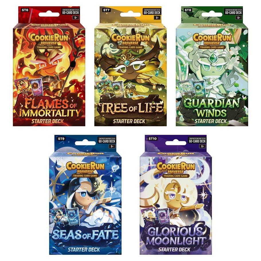 CookieRun Trading Card Game: Legendary Starter Deck | 2 Player Competitive TCG Assortment | Lot of 5